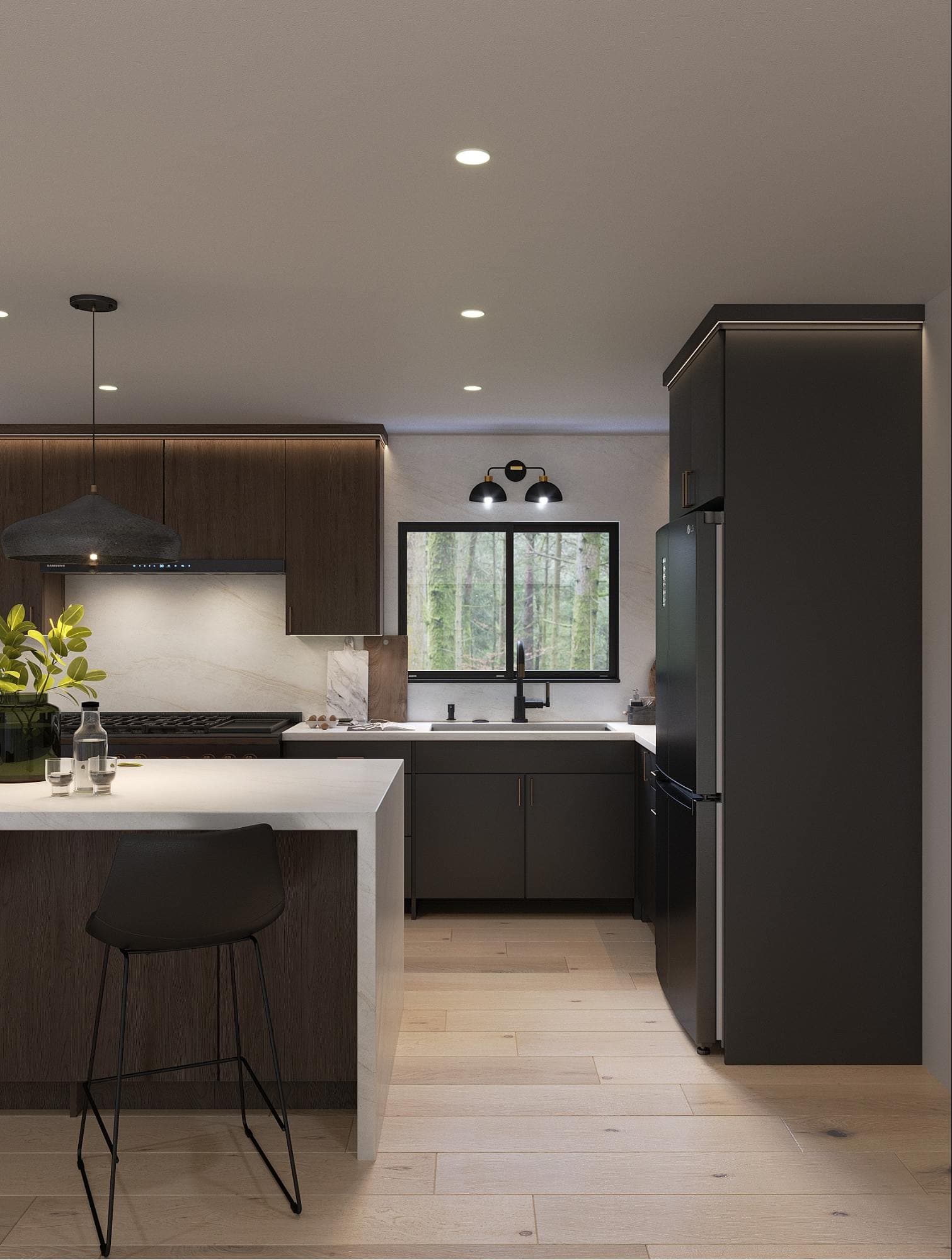 Kitchen with natural light